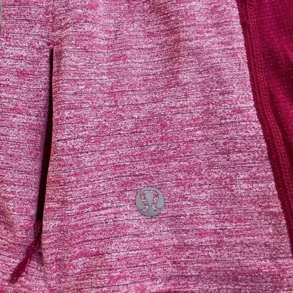 Lululemon Run For Gold 1/2 Zip Heathered Bumble Berry / Bumble Berry Size 6 - Picture 4 of 7